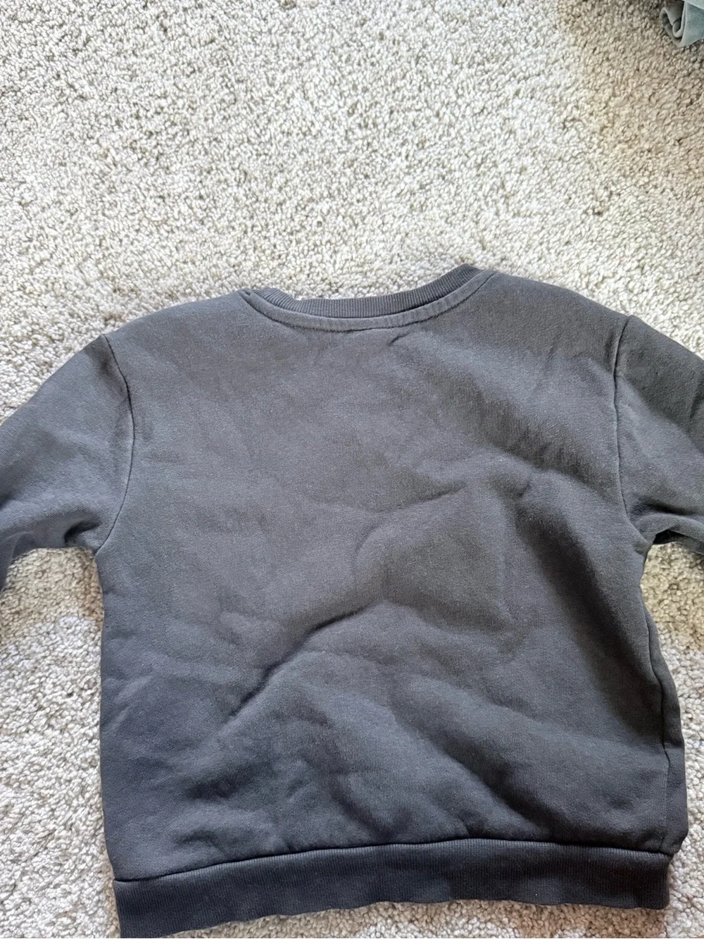 Old Navy Kids Dark Gray Crewneck Sweatshirt with Logo